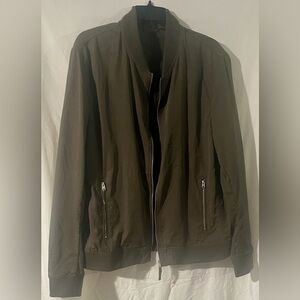 All Saints Olive Windbreaker Jacket